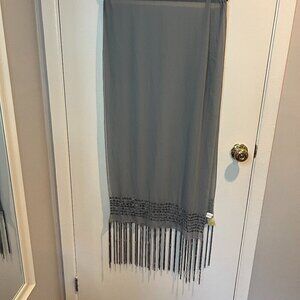 NWT Bijoux Terner Gray Sheer Shawl with sequins